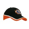 Cap - mod. 4026:Black, Cotton, Orange
